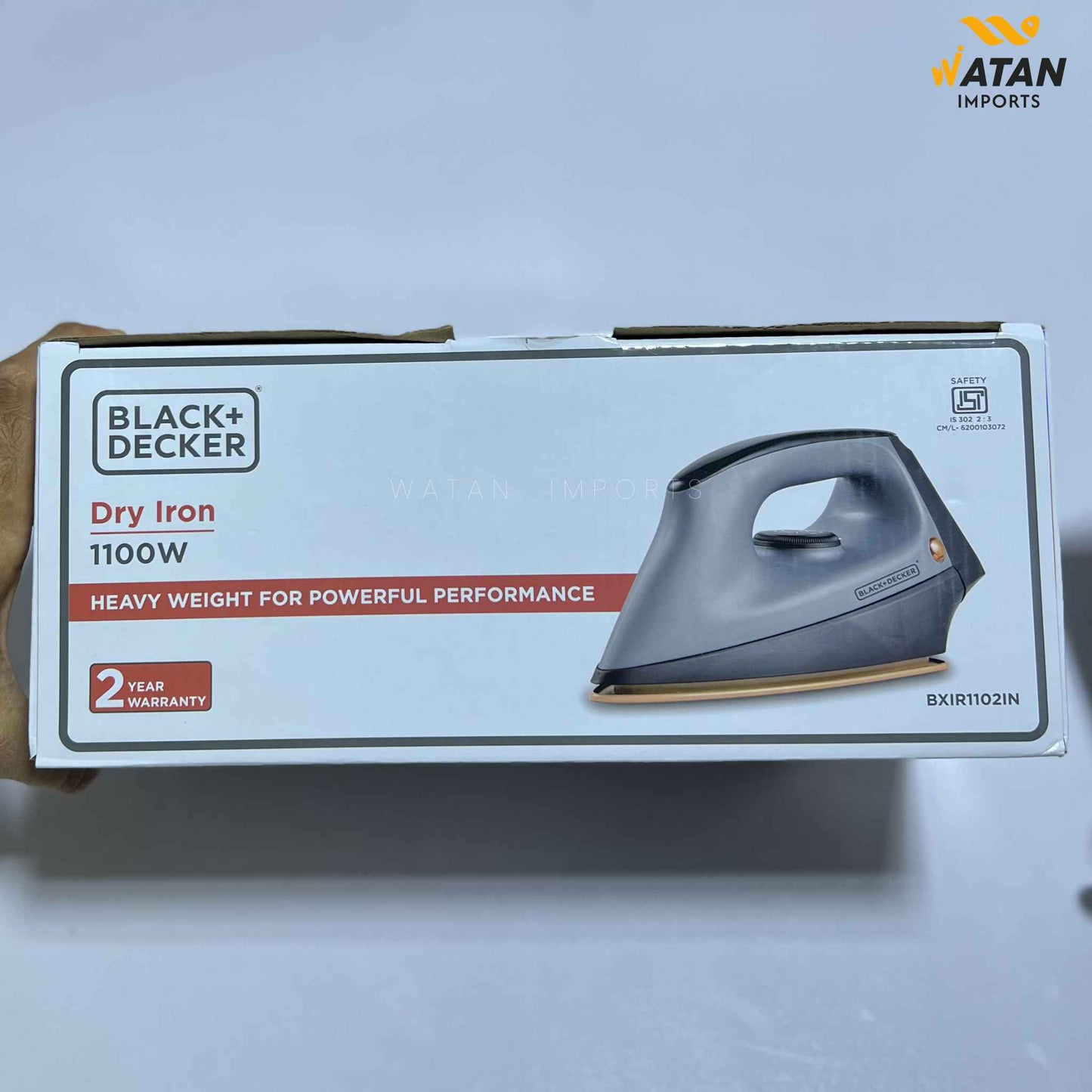 BLACK+ DECKER Dry Iron 1100W – Non-Stick Soleplate with 2 Years Warranty