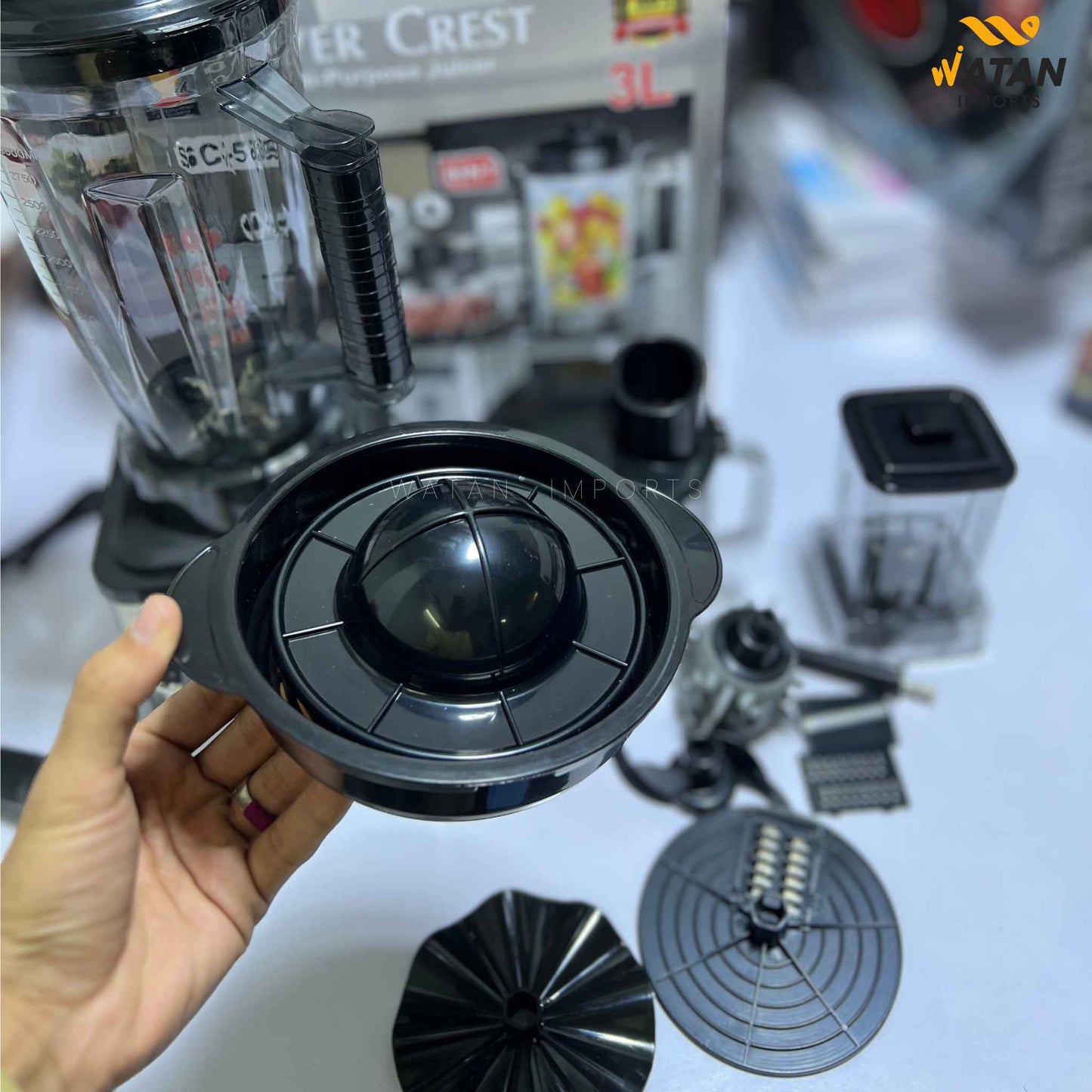 Silver Crest 8-in-1 Multi-Purpose Juicer Blender | Powerful Motor | Dry & Wet Grinder | Food Processor