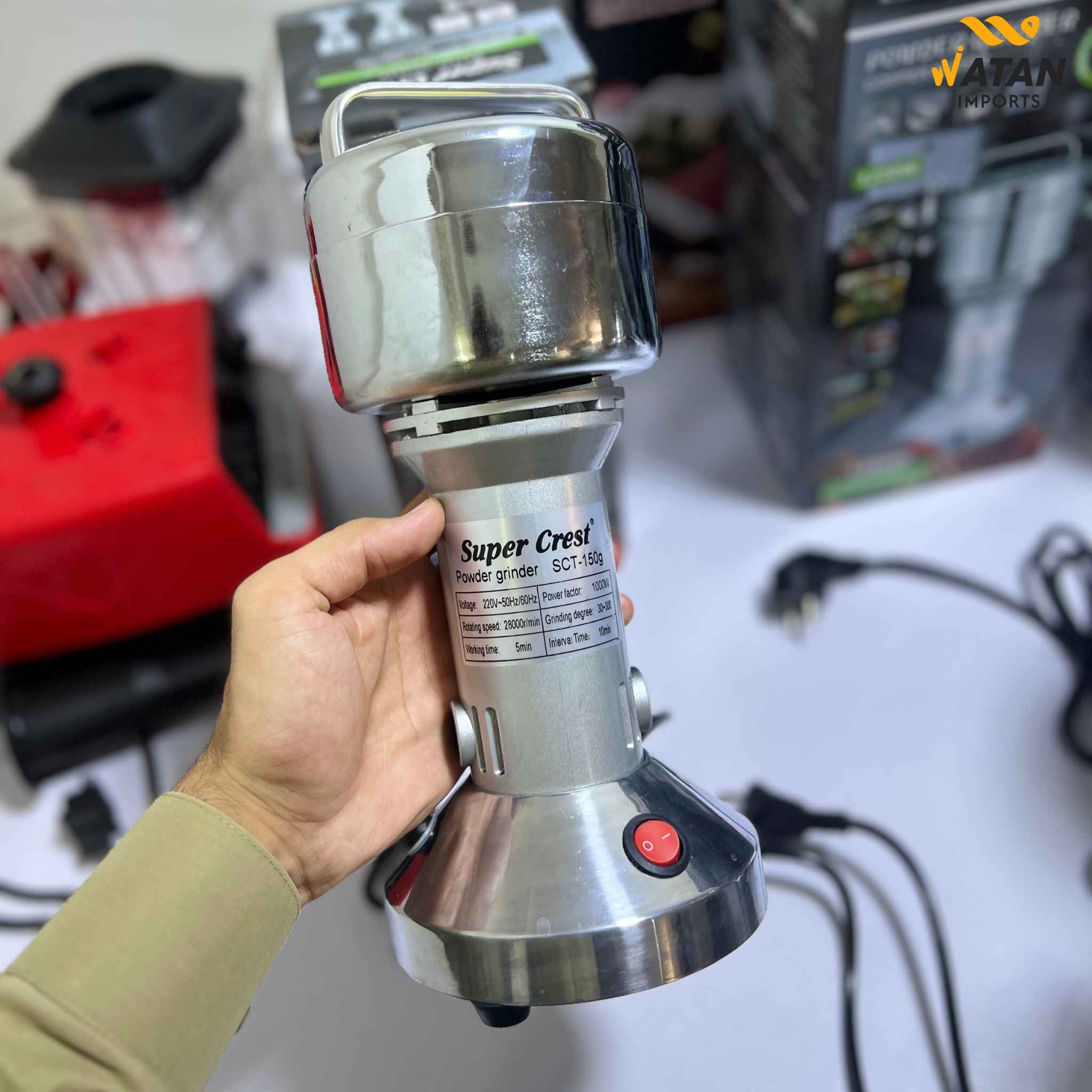 Super Crest 150g Electric Powder Grinder | High-Speed Dry Spice & Grain Mill Machine