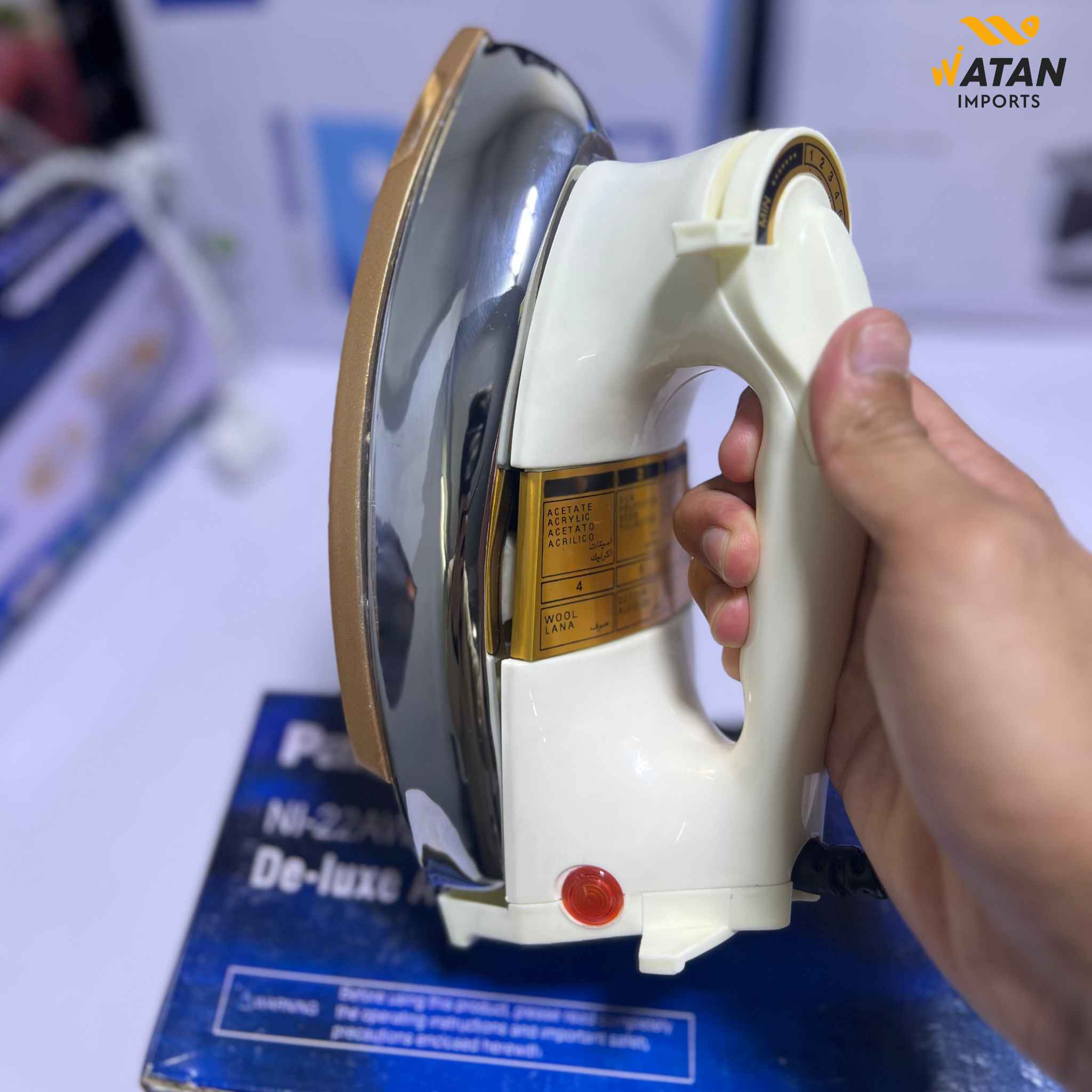 Panasonic 1000W Dry Iron – Non-Stick Soleplate | Japanese Quality | 6 Temperature Settings