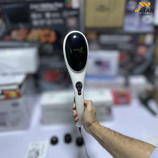 Lott Imported Single Head Massager 25W – Electric Handheld Body Massager with 4 Attachments for Deep Tissue, Neck, Back & Shoulder Relief