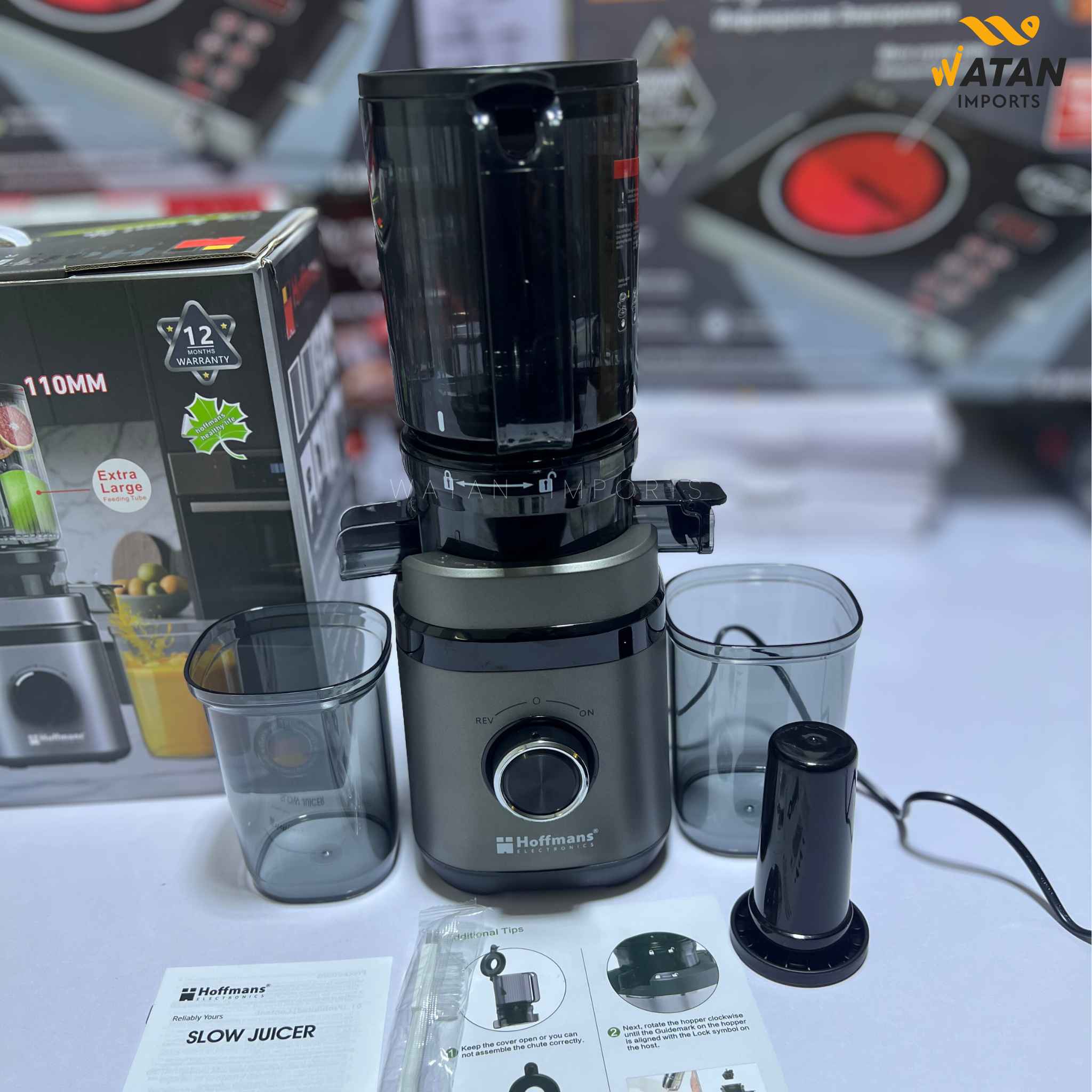 Hoffmans Slow Juicer | 300W Copper Motor | German Technology | Up to 96% Juice Yield