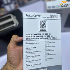 Silver Crest Digital Toaster with LED Display & Bagel Function - 2 Slice Stainless Steel