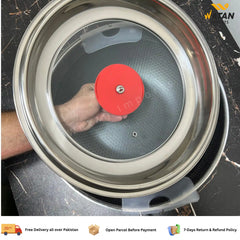 Heavy Duty Lazer Coated Karahi Pan | Non-Stick & Easy to Clean