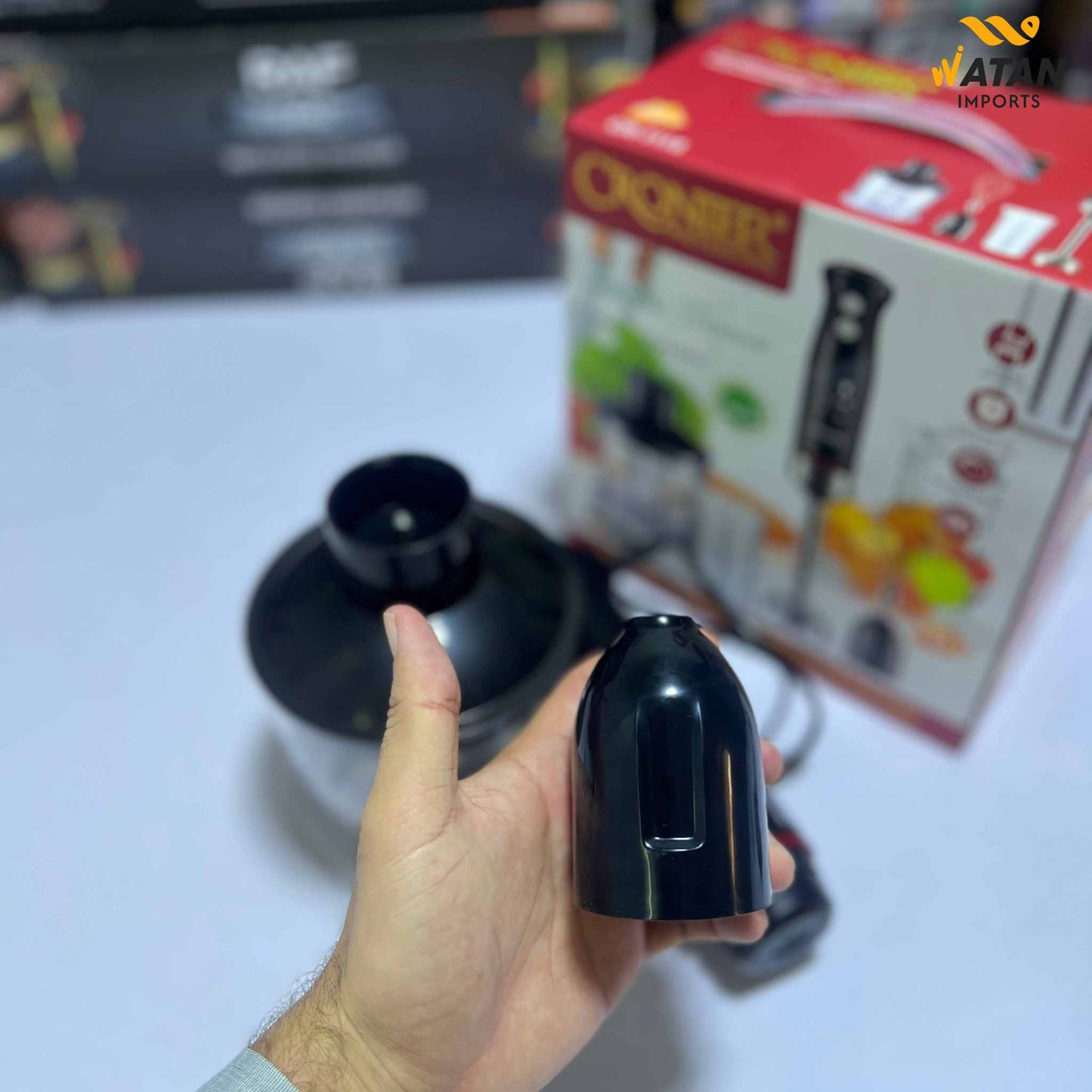 Cronier 4-in-1 Hand Blender | Multipurpose Stick Blender with Chopper, Whisk & Beaker – Powerful Kitchen Appliance