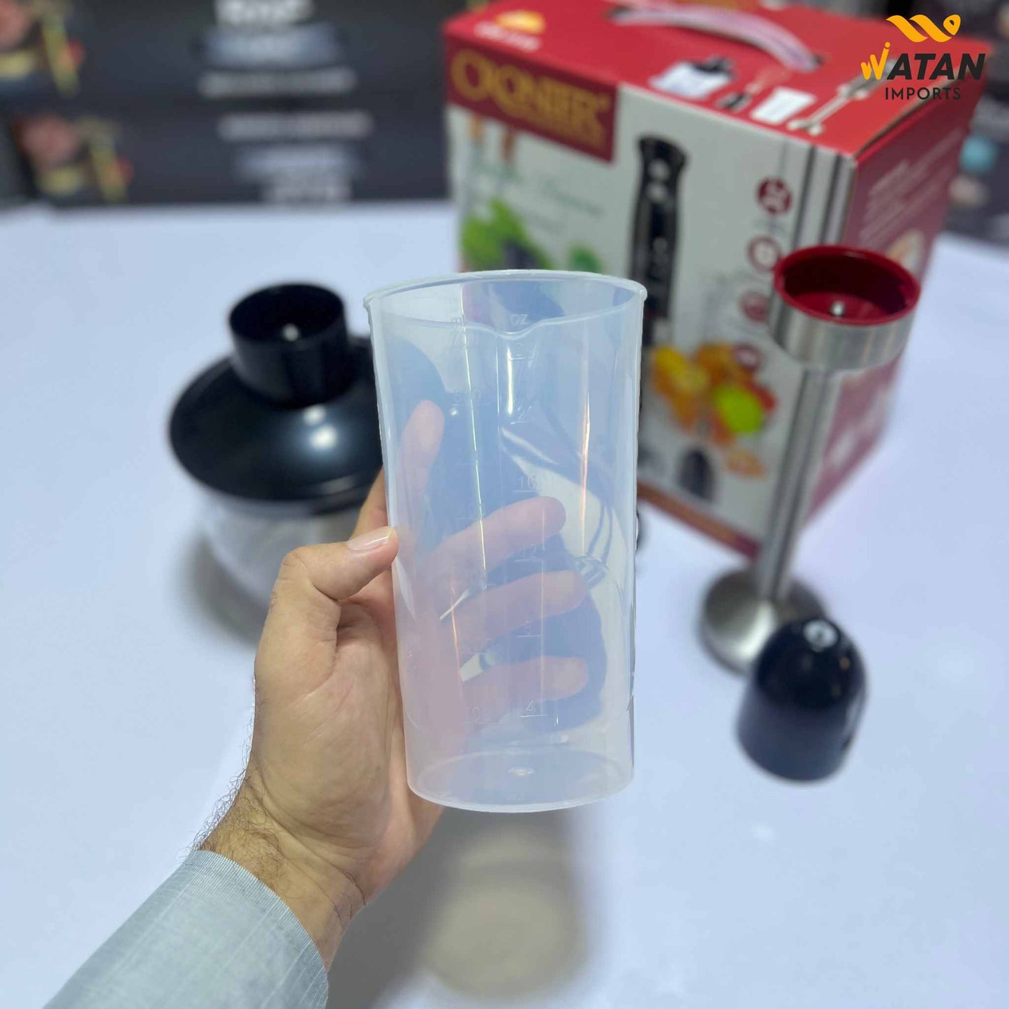 Cronier 4-in-1 Hand Blender | Multipurpose Stick Blender with Chopper, Whisk & Beaker – Powerful Kitchen Appliance