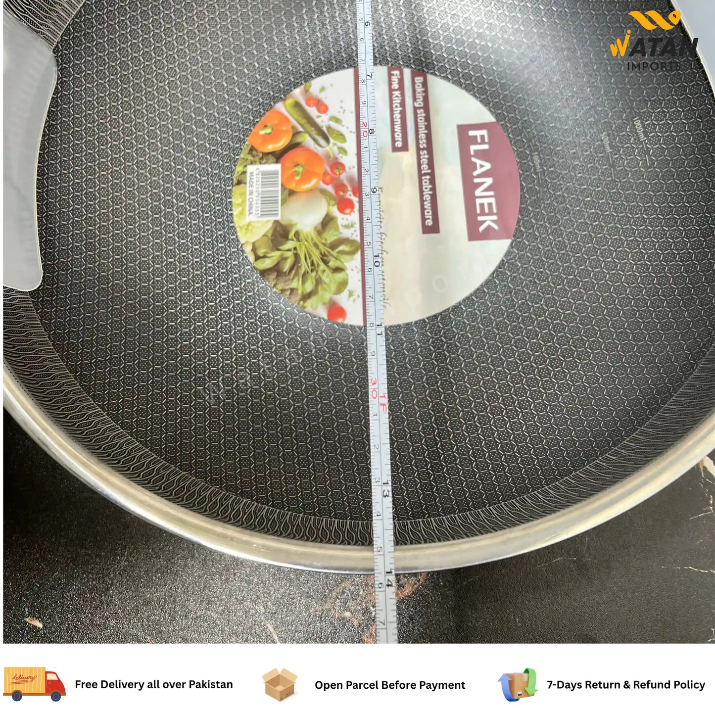 Heavy Duty Lazer Coated Karahi Pan | Non-Stick & Easy to Clean