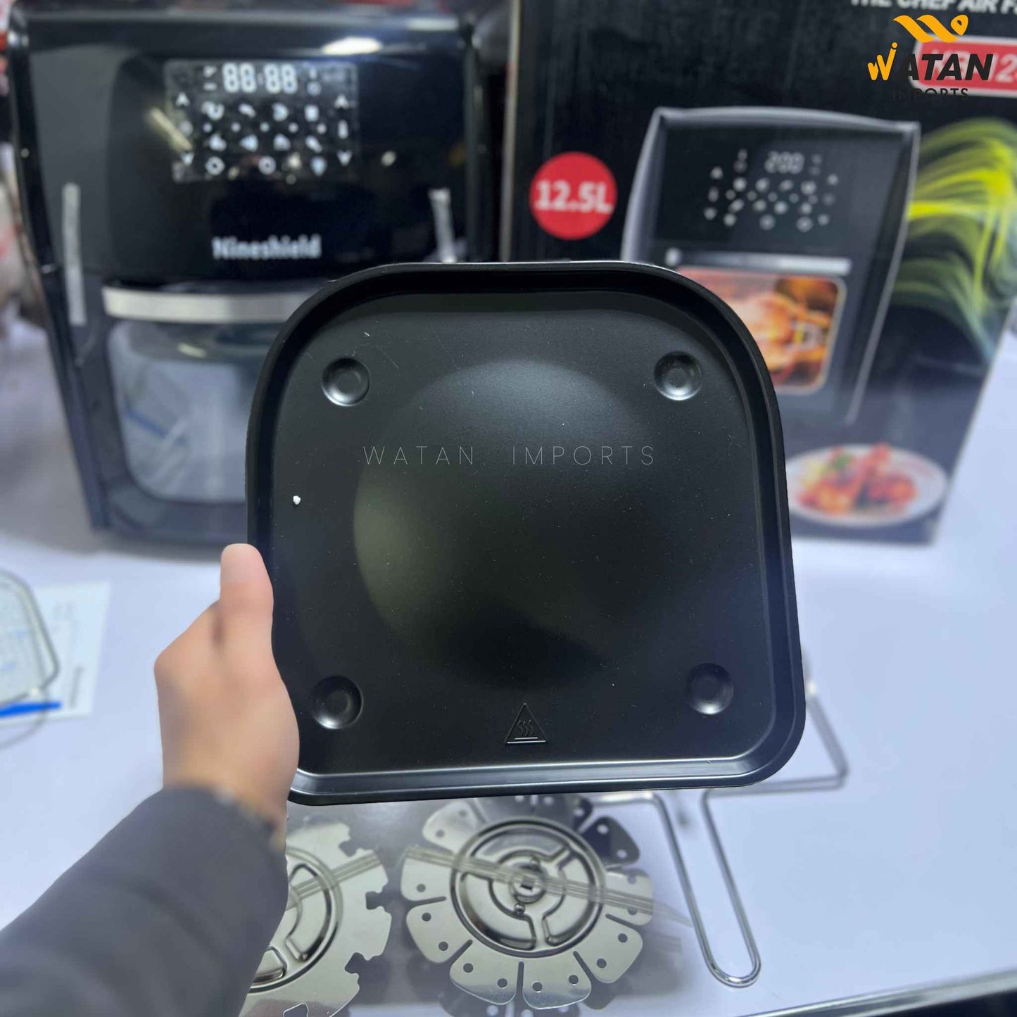 NineShield 12.5L Air Fryer | 1800W Power | Hot Air Technology | Digital Temperature Control 0–200°C