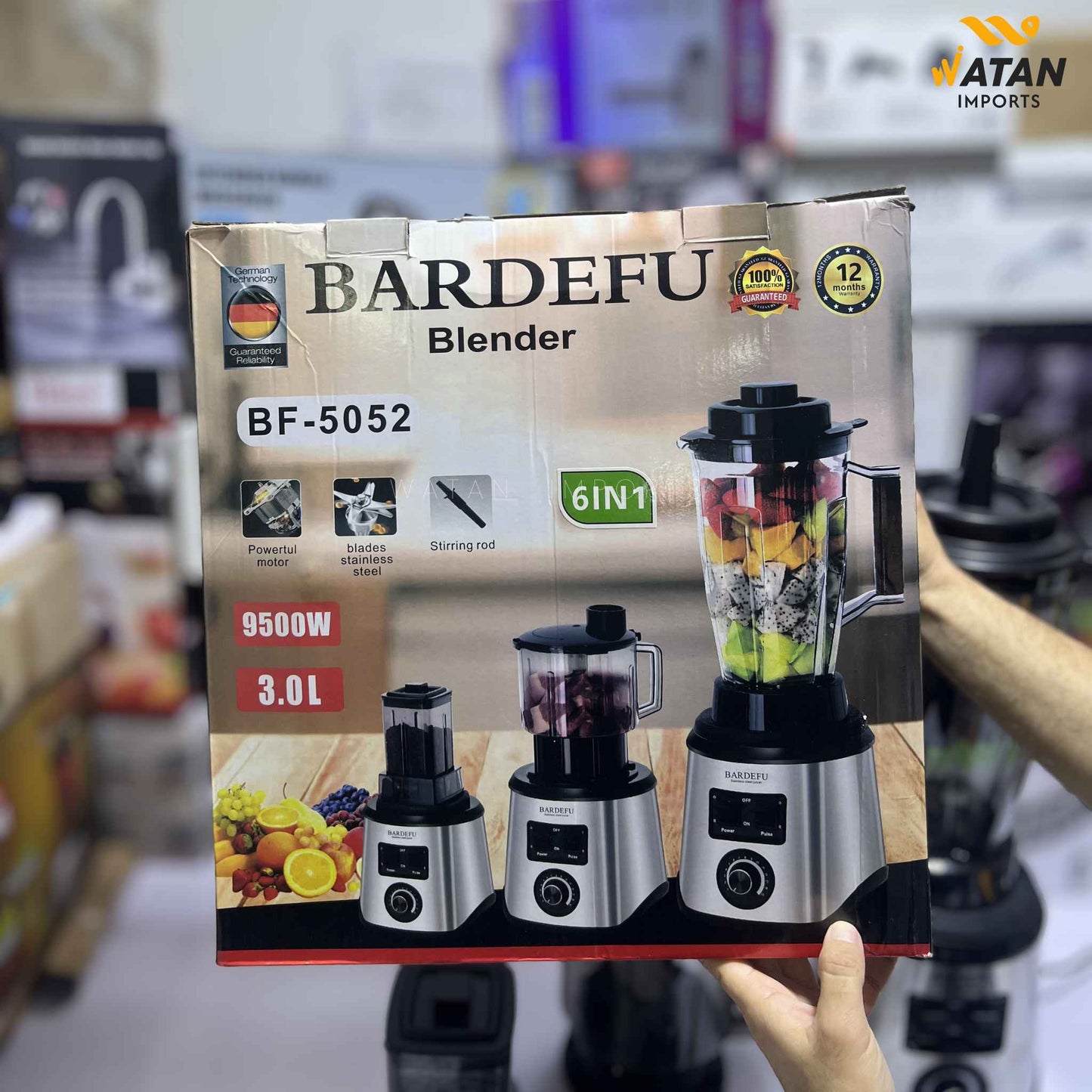 Bardefu 6 in 1 3.0L Blender Set with Grinder Chopper