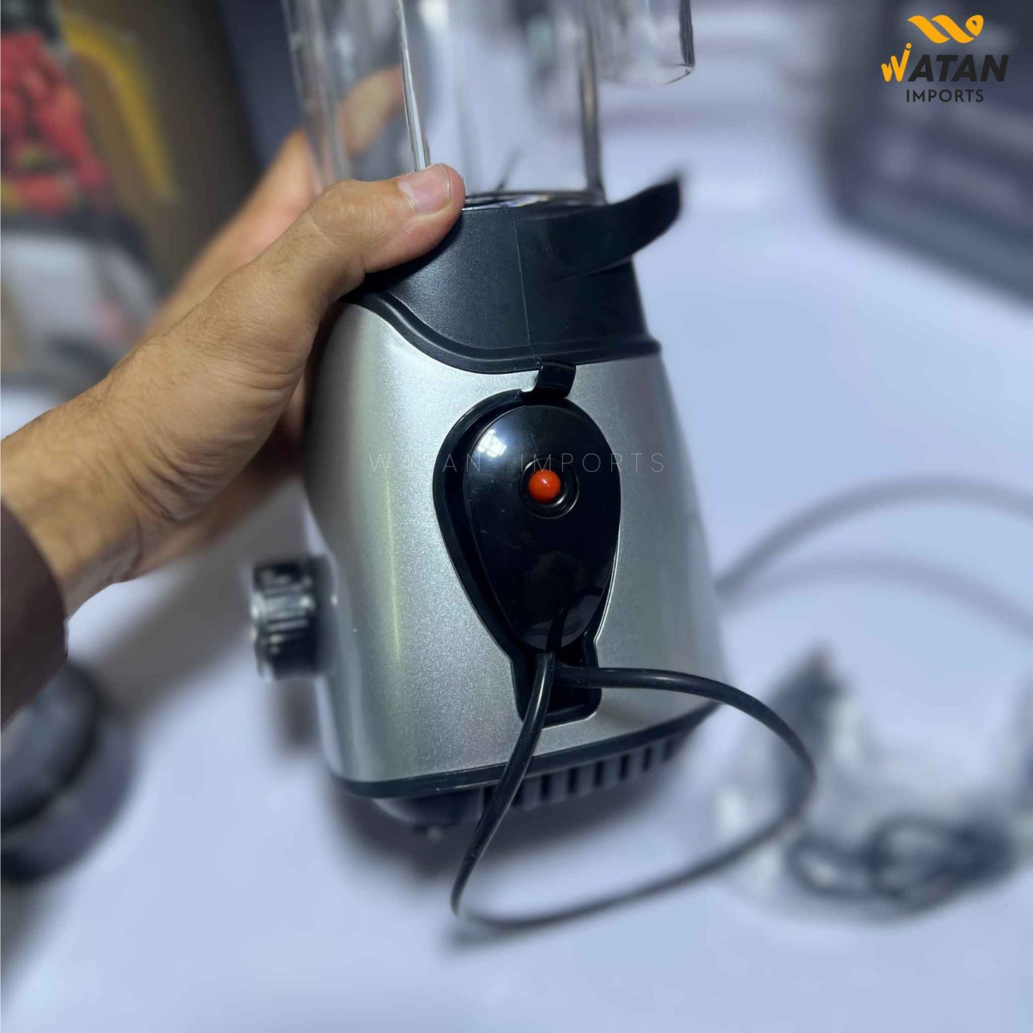 SAVTM 2 in 1 Blender & Grinder | 500W Motor | 2 BPA-Free Cups | Vacuum Cup Processor