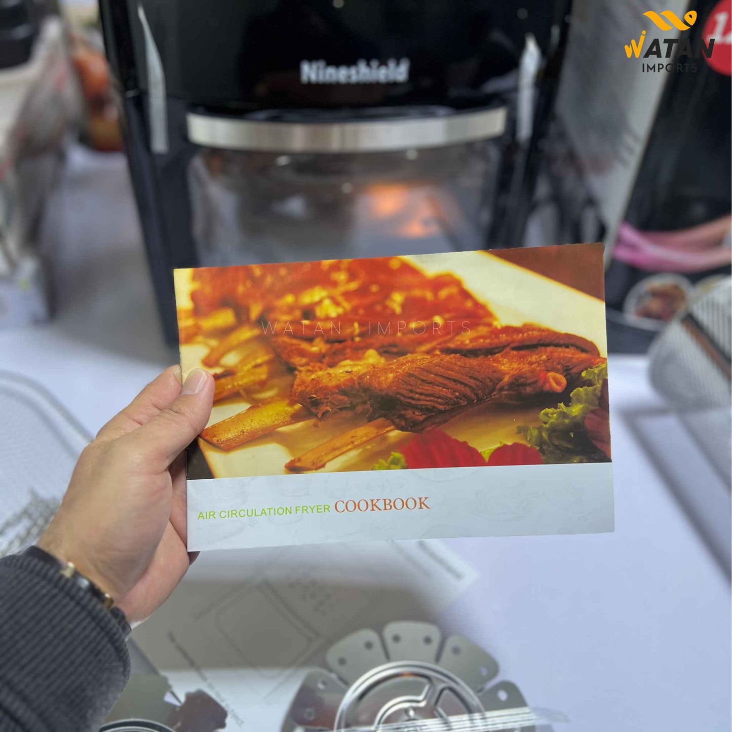 NineShield 12.5L Air Fryer | 1800W Power | Hot Air Technology | Digital Temperature Control 0–200°C