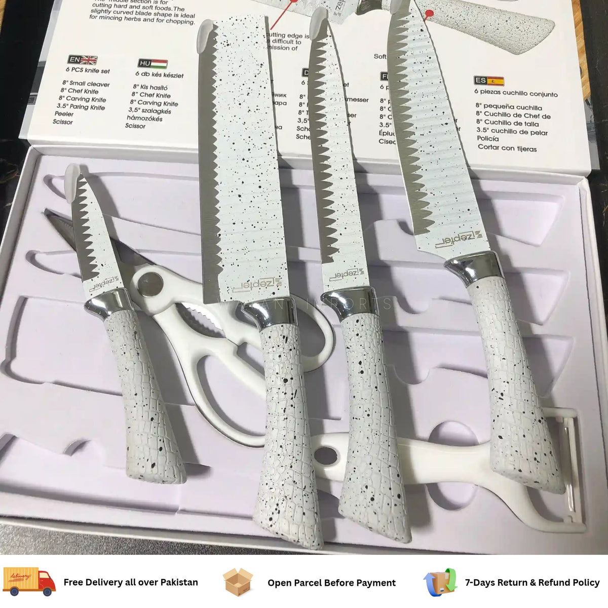 Zeppter 6-Piece Knife Set – Sharp. Strong. Easy to Use.