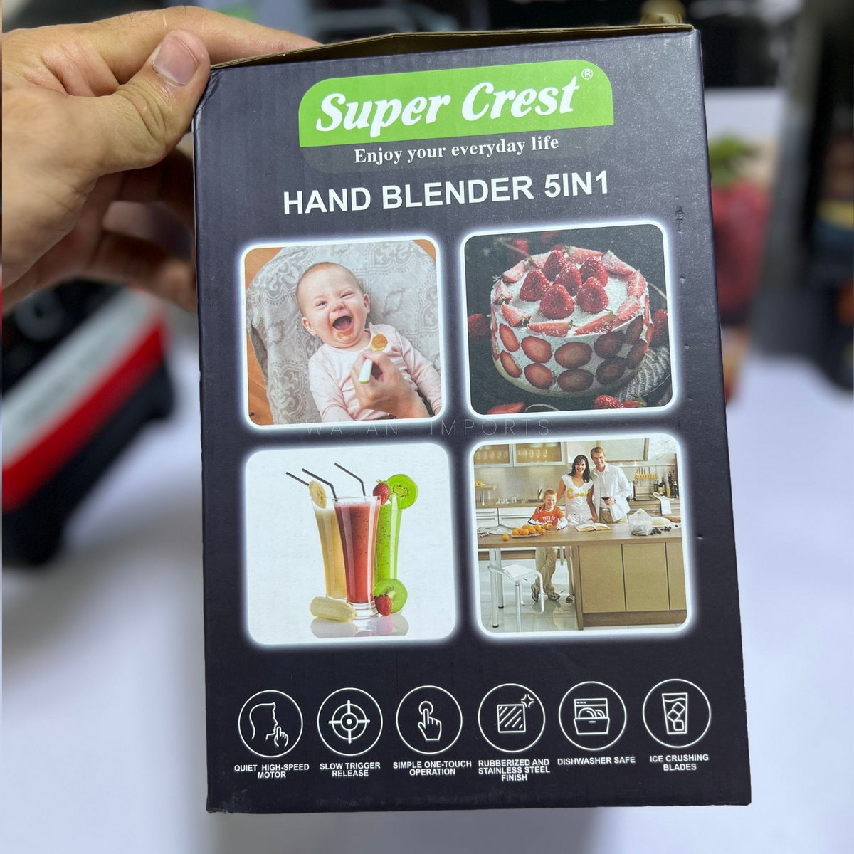 Super Crest 5-in-1 Hand Blender- Model SCT-7008 | 3000W | Stainless Steel