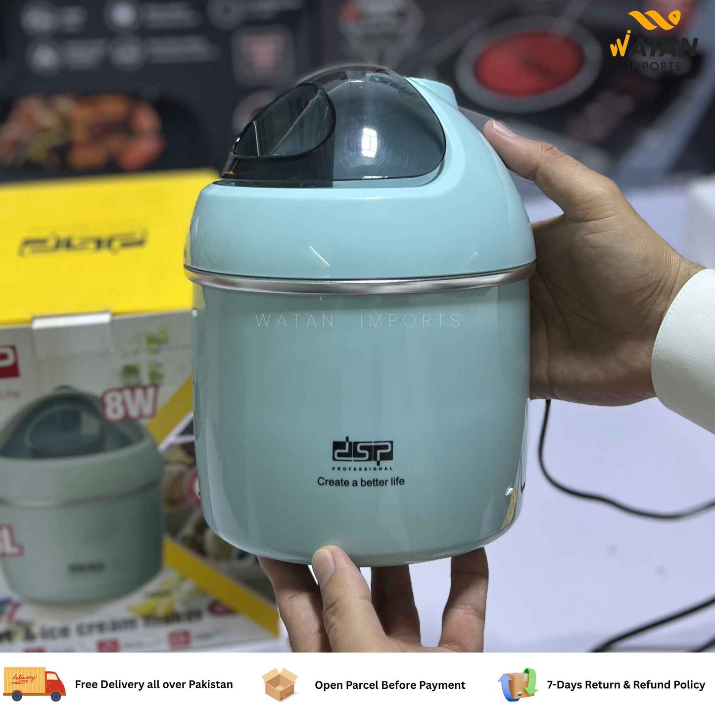 DSP 2-in-1 Ice Cream & Yogurt Maker KA4014 – 0.8L Electric Machine | Imported France Design