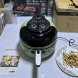 HANSHOW 8L 3D Rotating Air Fryer – 360° Hot Air Circulation, Digital Touch Control, Oil-Free Cooking Machine