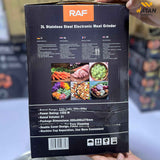 RAF Meat Chopper 3L 1000W – 304 Stainless Steel Bowl with 6 Golden Blades