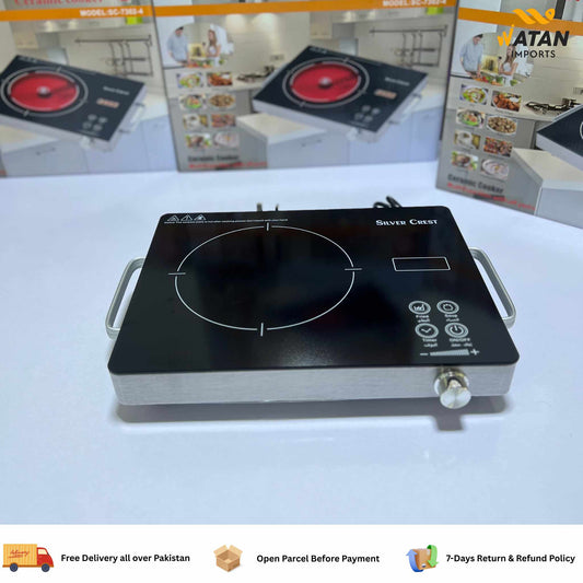 Silver Crest Electric Ceramic Hot Plate – Safe, Stylish & Quick Cooking
