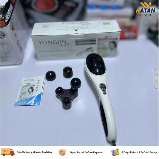 Lott Imported Single Head Massager 25W – Electric Handheld Body Massager with 4 Attachments for Deep Tissue, Neck, Back & Shoulder Relief