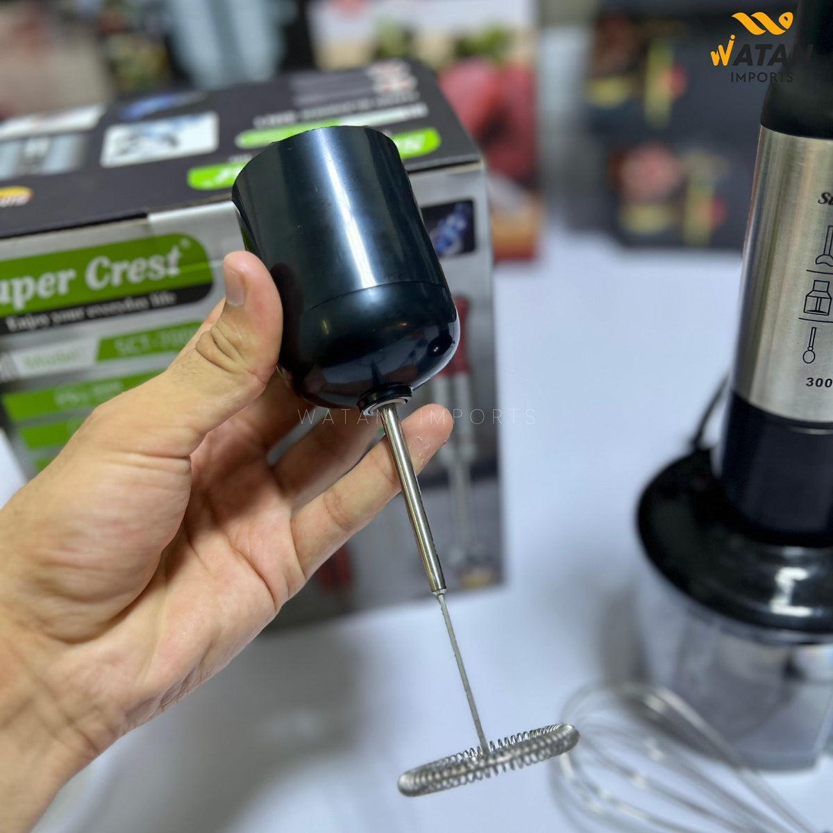 Super Crest 5-in-1 Hand Blender- Model SCT-7008 | 3000W | Stainless Steel