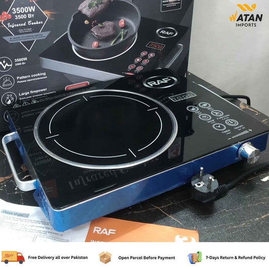 RAF Infrared Cooker 3500W – Fast Heating Electric Hot Plate | Energy Efficient Stove for Pakistani Kitchens