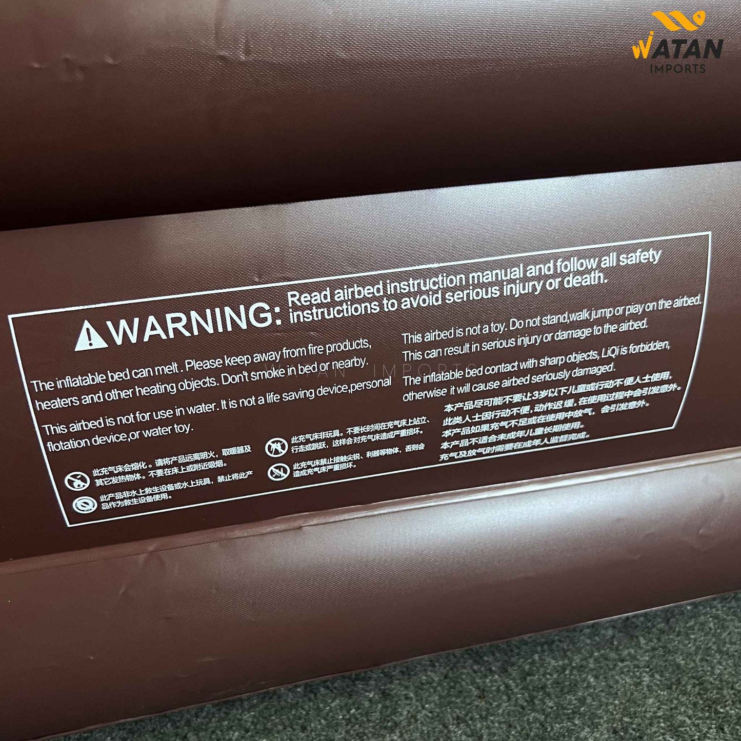 Inflatable Air Bed Double Size 200×150×40cm – Thickened Waterproof Camping & Guest Mattress