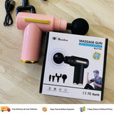 Mini USB Massage Gun | 4 Massage Heads | 3200 RPM High-Speed Vibration | Portable Muscle Relaxation & Fitness Massager