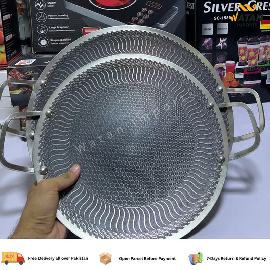 Premium Laser Coating Tawah – 34cm & 38cm | Non-Stick & Durable