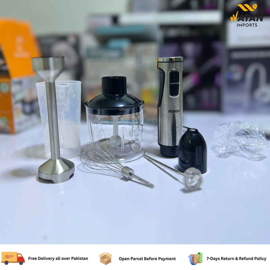 MIVAN 4 in 1 Hand Blender | 2800W Powerful Motor | German Technology | Chopper, Whisk & Beaker