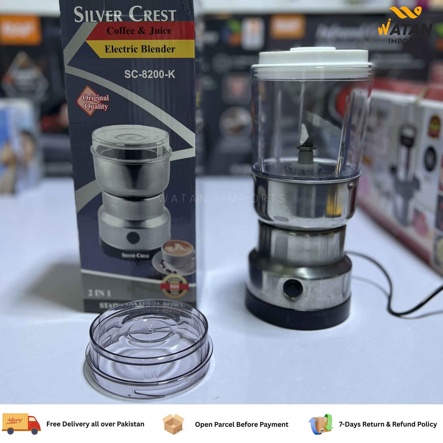 Silver Crest 2-in-1 Coffee & Juice Electric Blender SC-8200-K