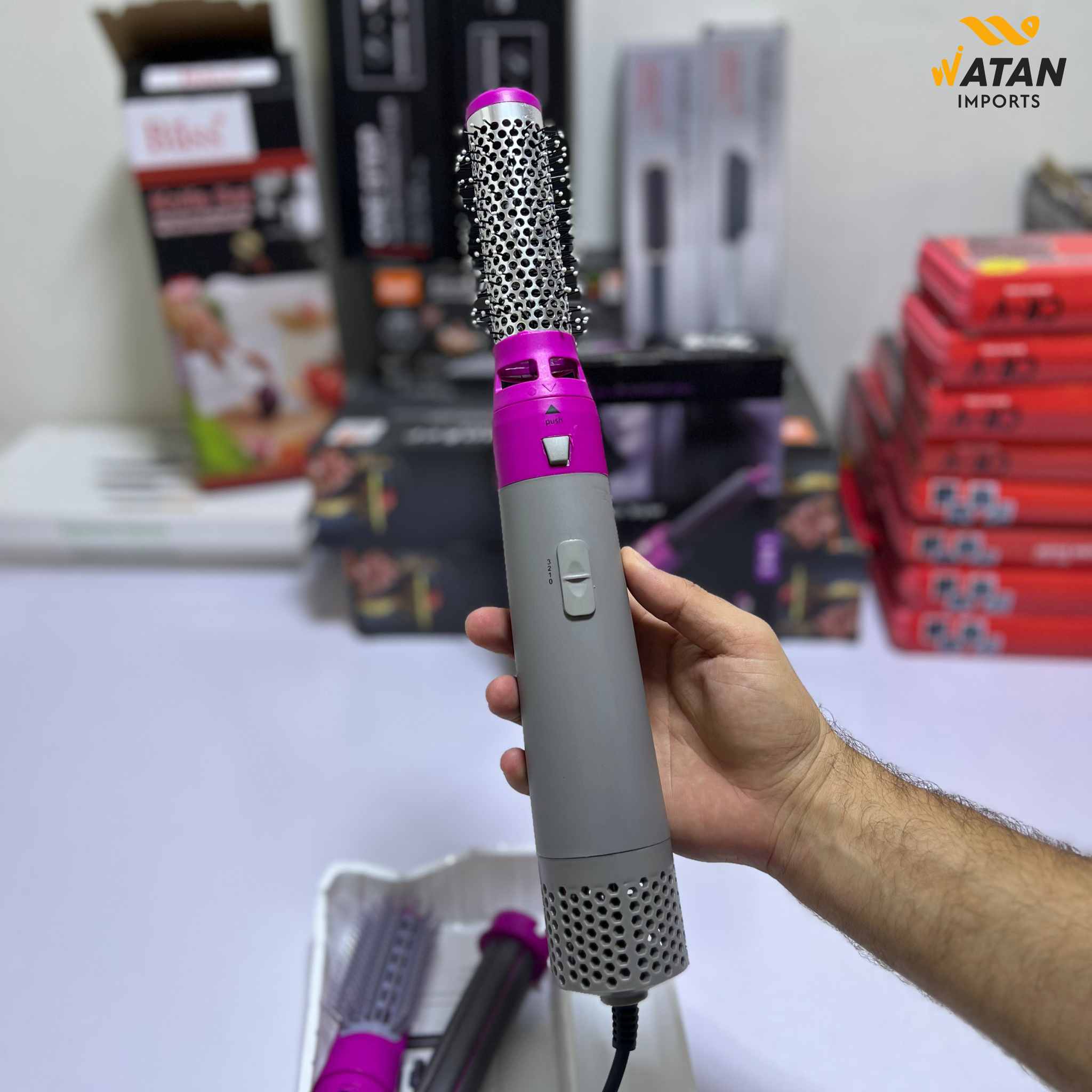 Hot Air Dryer 5 in 1 – Professional Hair Styler, Volumizer, Straightener & Curler Brush | Salon Blow Dry Tool