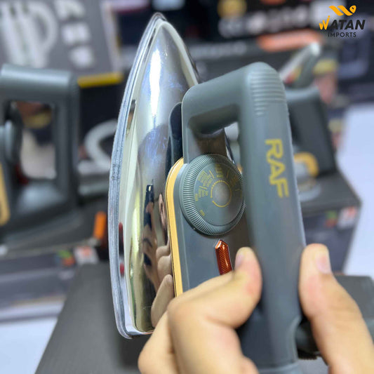 RAF Electric Dry Iron 1600W with Non-Stick Soleplate Model R-1108  – Lightweight, Durable & Easy Glide