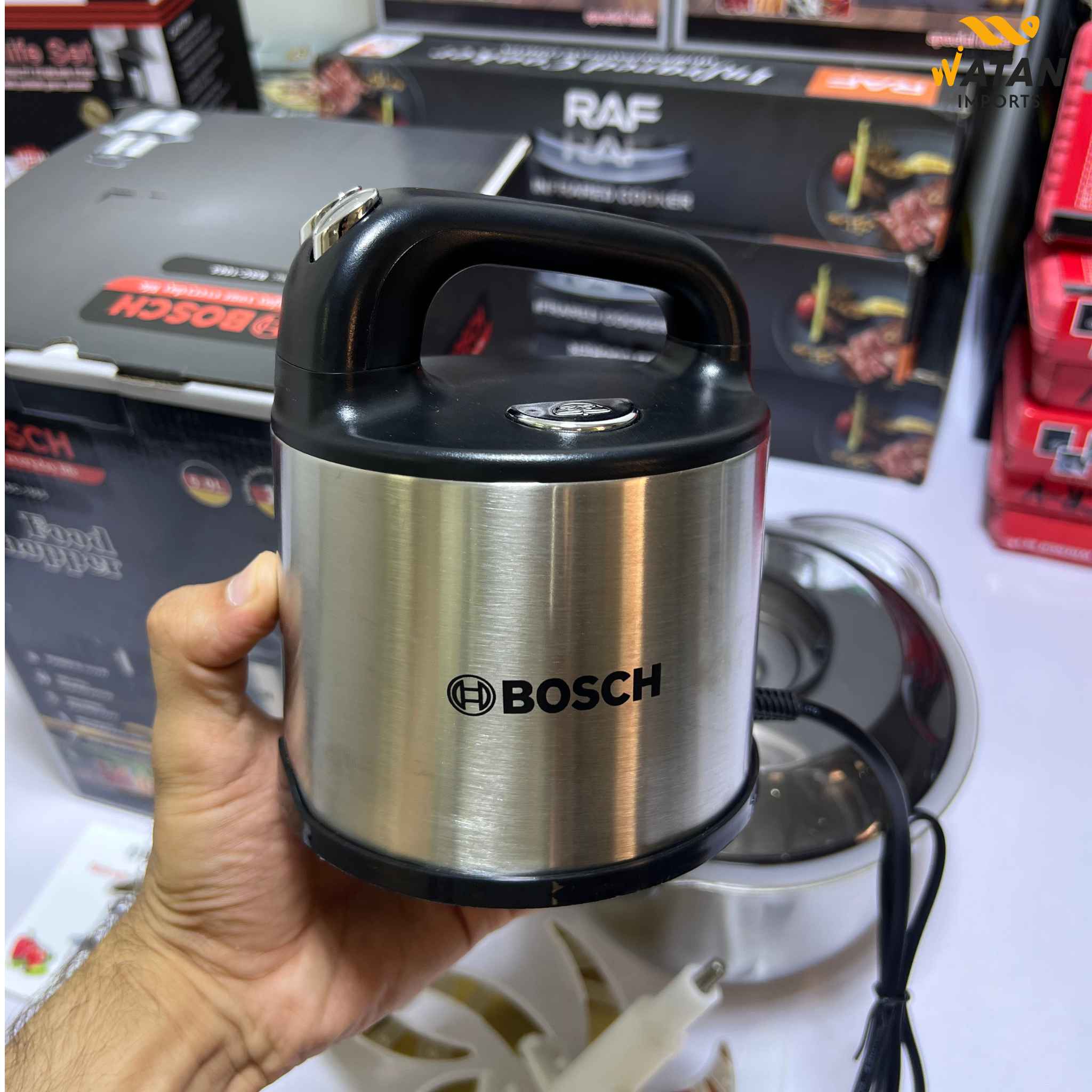 Bosch 1000W Heavy-Duty Chopper – Solve Tough Meat, Onion & Vegetable Chopping in Seconds | 5L Stainless Steel Bowl