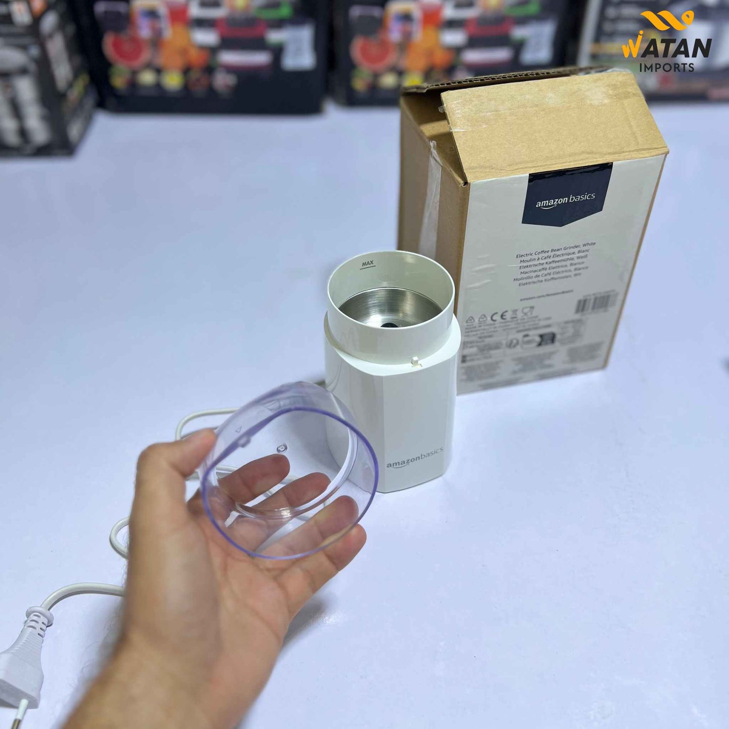 Amazon Basics Electric Coffee Grinder – Stainless Steel Blades, One-Touch Operation, Compact & Durable Design