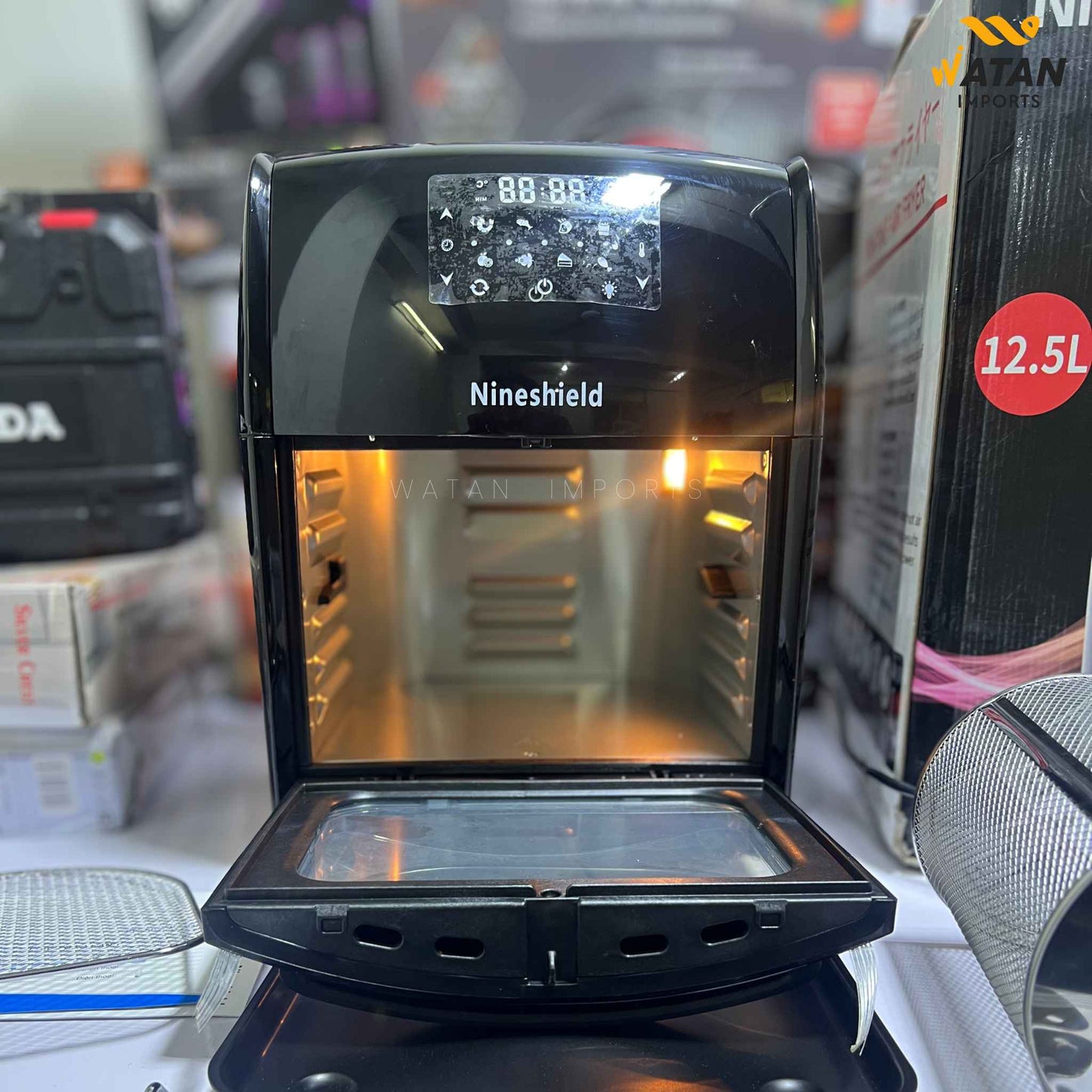 NineShield 12.5L Air Fryer | 1800W Power | Hot Air Technology | Digital Temperature Control 0–200°C