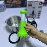 Silver Crest 2 in 1 Chopper – 3L Stainless Steel Bowl | 300W Powerful Motor | Electric + Manual Shaft