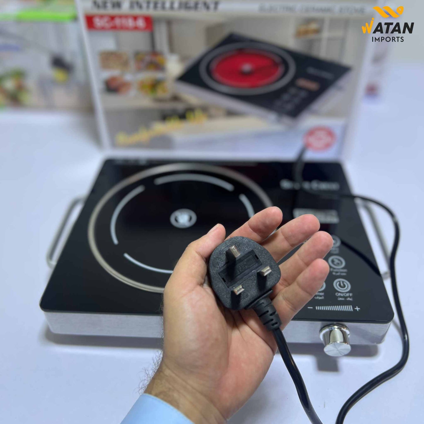 Silver Crest 3500W Ceramic Cooker – Modern Ring Glass Electric Stove Cooktop for Home Use