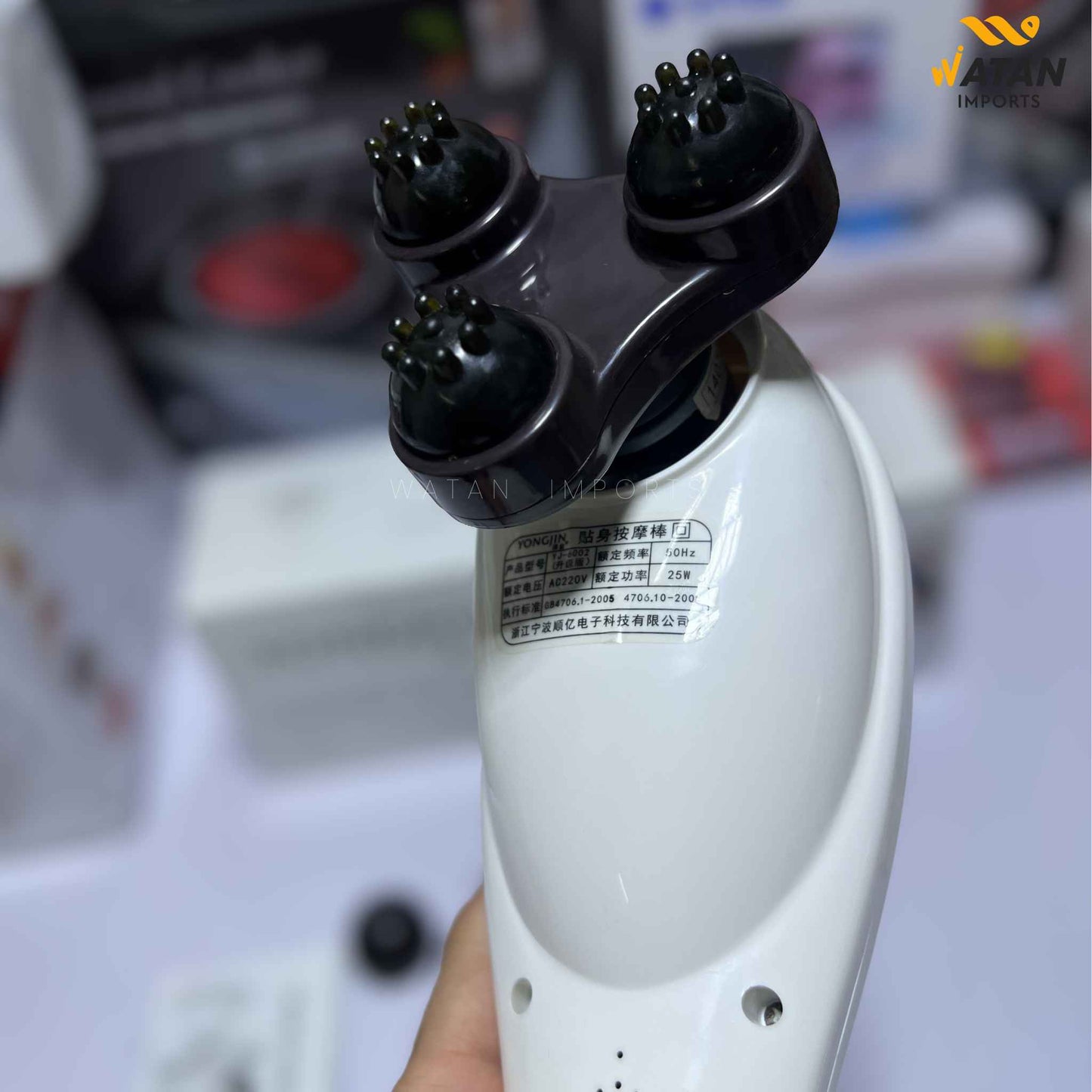 Lott Imported Single Head Massager 25W – Electric Handheld Body Massager with 4 Attachments for Deep Tissue, Neck, Back & Shoulder Relief