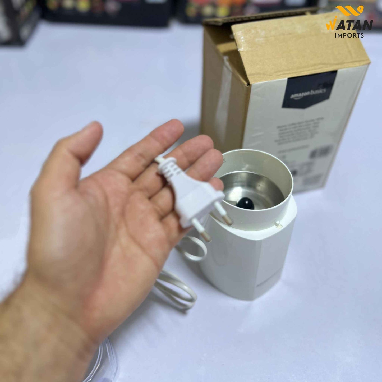 Amazon Basics Electric Coffee Grinder – Stainless Steel Blades, One-Touch Operation, Compact & Durable Design