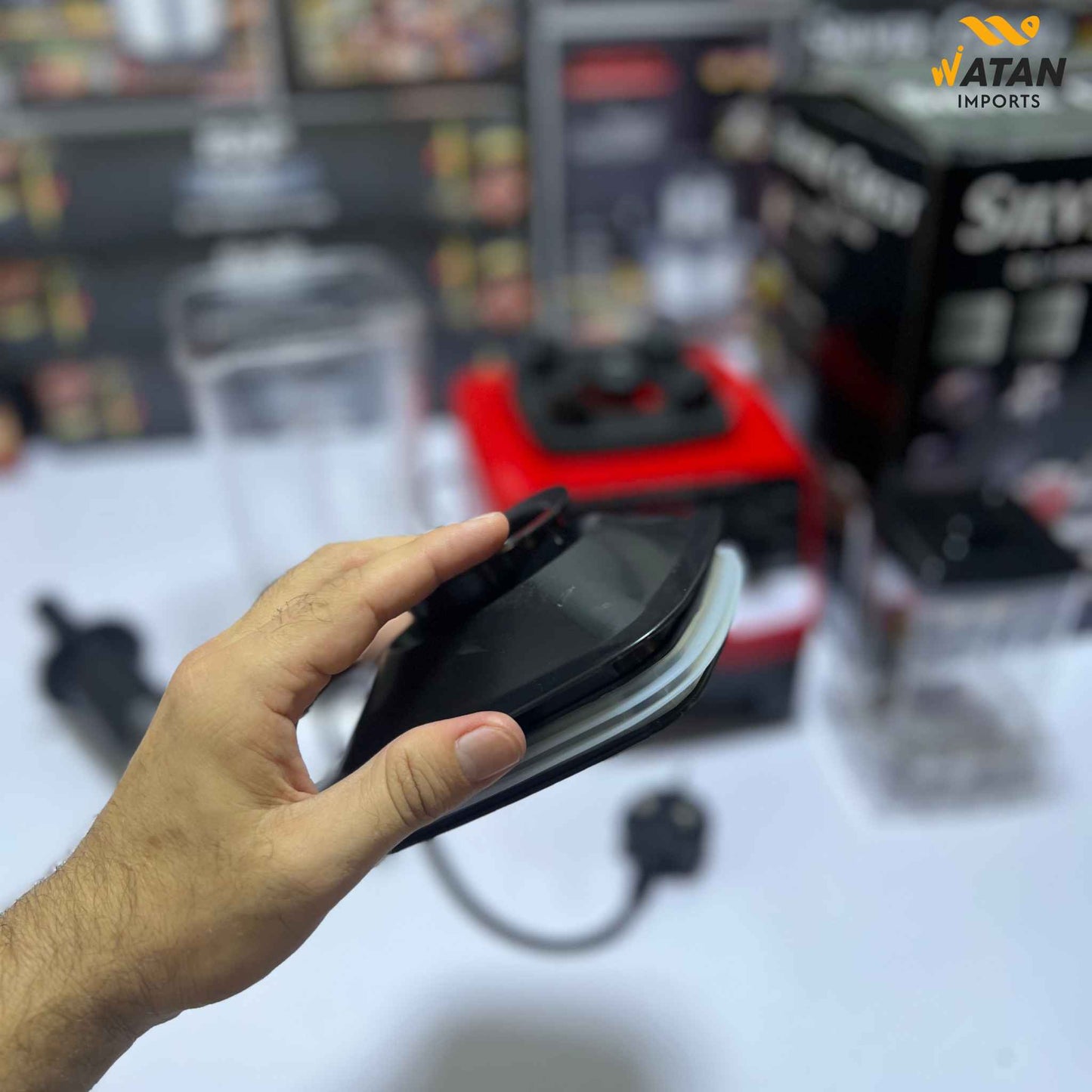 Silver Crest Heavy Duty German Powerful Blender 2 in 1 4500 Watts Power Full Motor 2.0l Large Capacity Unbreakable Jug and 600ml Chopper Multifunctional Blender for Smoothie Milkshake Juicer Ice Crusher Electric Grain Grinder 15 Rotating Speeds, Red