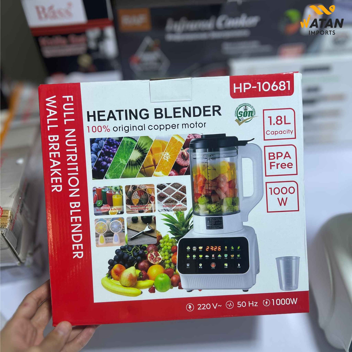 1000W Heating Blender | Touch Screen | 1.8L BPA-Free Jug | Full Nutrition Wall Breaker