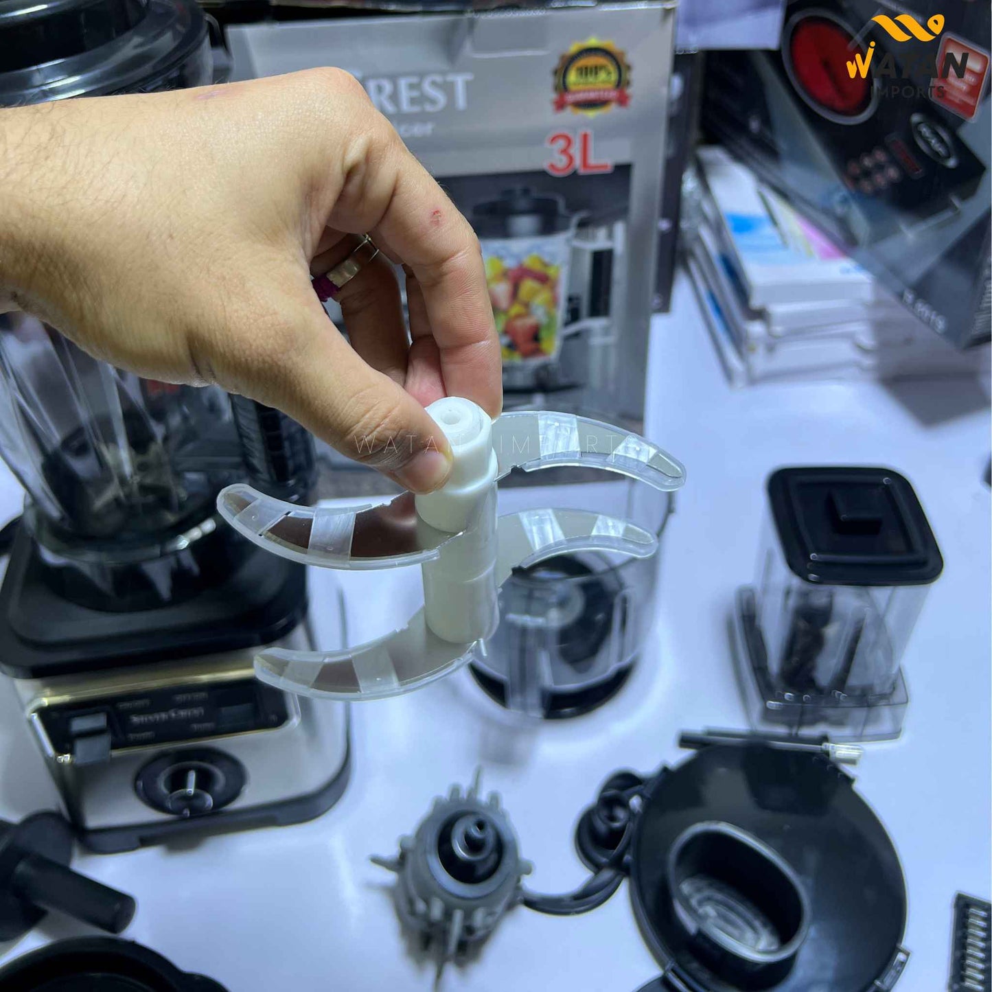 Silver Crest 8-in-1 Multi-Purpose Juicer Blender | Powerful Motor | Dry & Wet Grinder | Food Processor