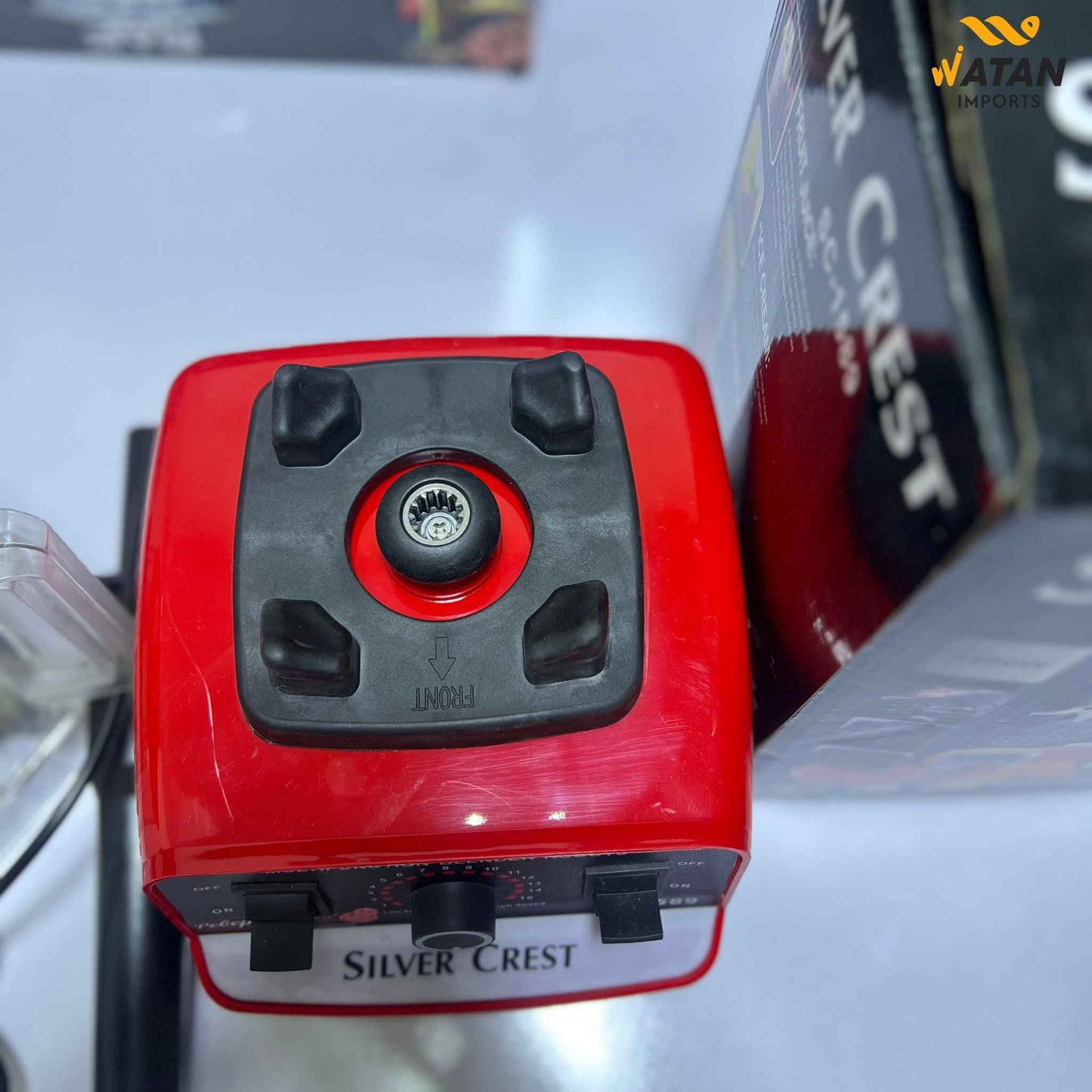 Silver Crest Heavy Duty German Powerful Blender 2 in 1 4500 Watts Power Full Motor 2.0l Large Capacity Unbreakable Jug and 600ml Chopper Multifunctional Blender for Smoothie Milkshake Juicer Ice Crusher Electric Grain Grinder 15 Rotating Speeds, Red