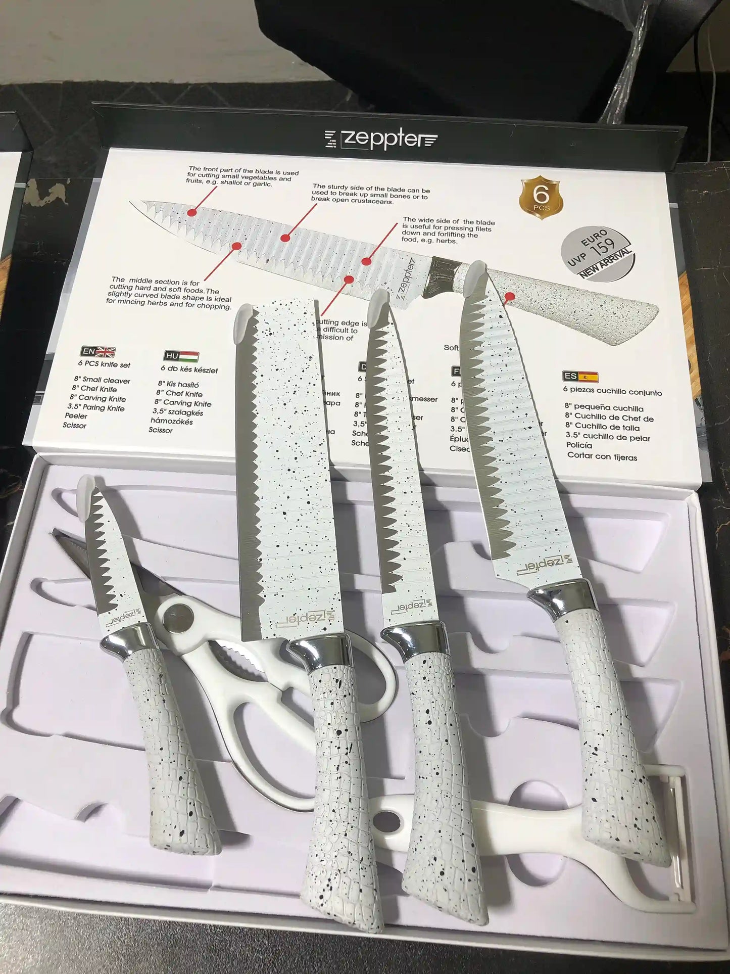 Zeppter 6-Piece Knife Set – Sharp. Strong. Easy to Use.