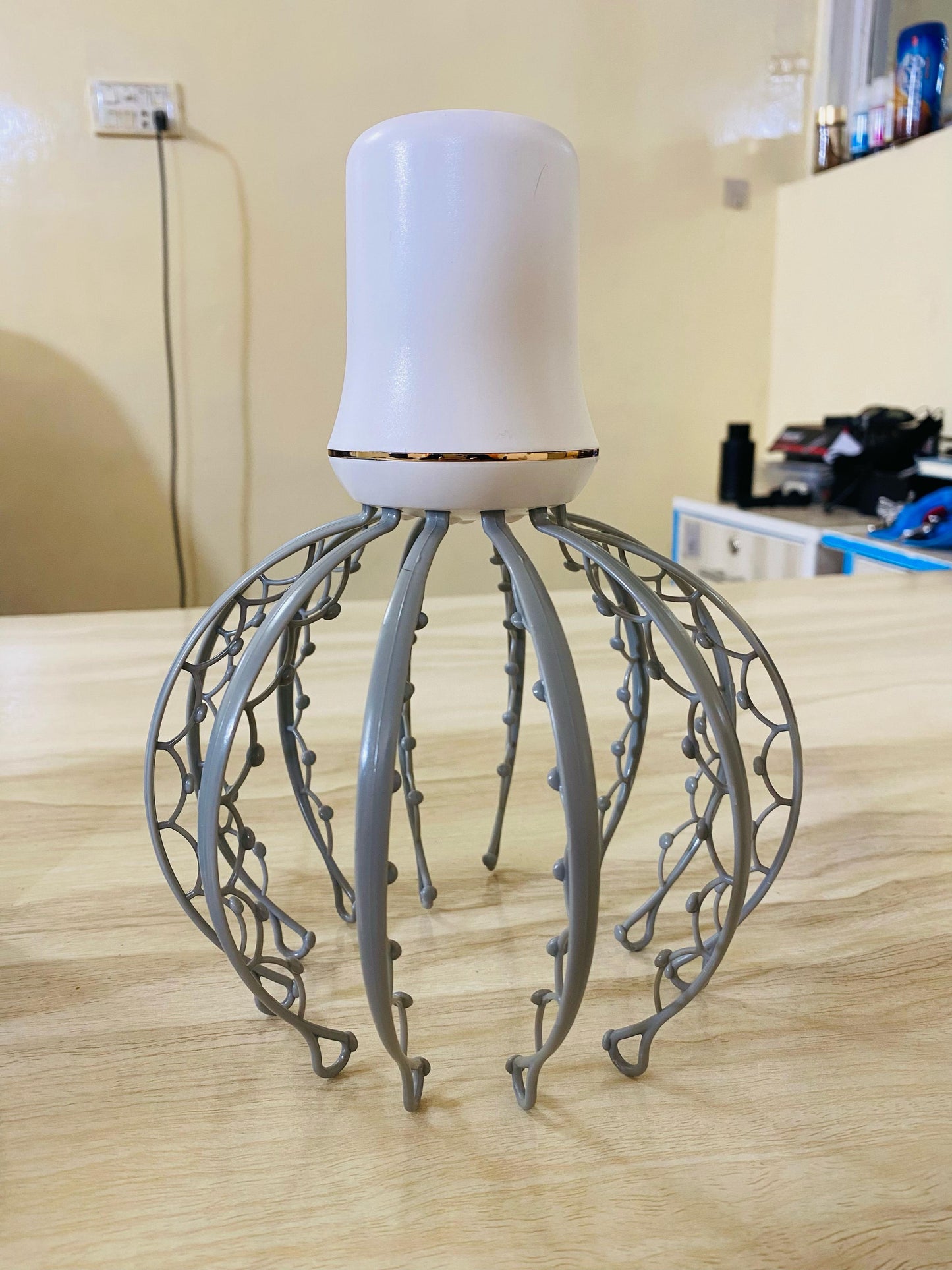 Electric Scalp Massager-Head Massager With 4 Kneading Massage Heads Portable- Handheld Body Massager-Portable Rechargeable Head Massager-Gifts For Ladies And Men- Scalp Stress Relax-Prevent Hair Loss-Body Massager Head Scalp Massager Rechargeable 3D Po